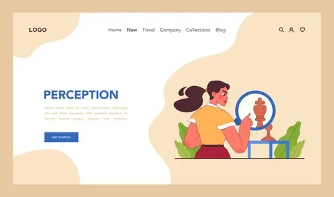 Cognitive skill web banner or landing page. Human cognitive function Stock Illustration