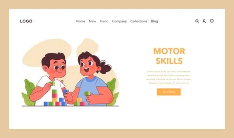 Cognitive skill web banner or landing page. Human cognitive function Stock Illustration