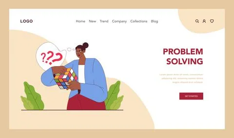 Cognitive skill web banner or landing page. Human cognitive function Stock Illustration