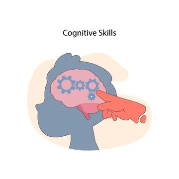 Cognitive Skills concept. Flat vector illustration Illustrazione stock