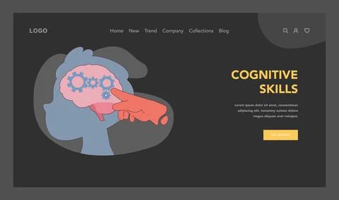 Cognitive Skills concept. Flat vector illustration Illustrazione stock