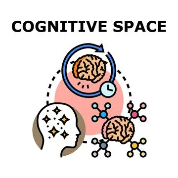 Cognitive space developing mind thinking process vector concept イラスト素材