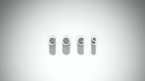 Cogs 3D title animation with shadows on a white background Video stock 297386822