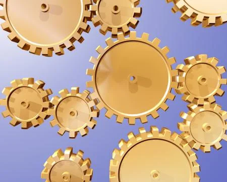 Cogs and gears Illustrazione stock