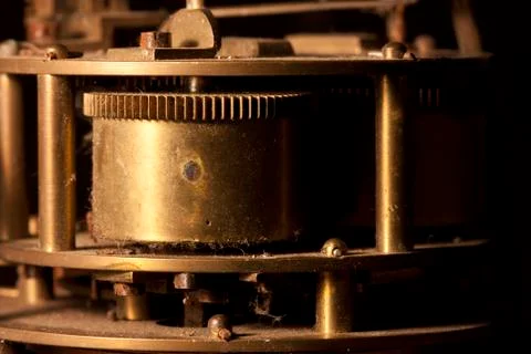 Cogs and wheels of a clock Stock Photos