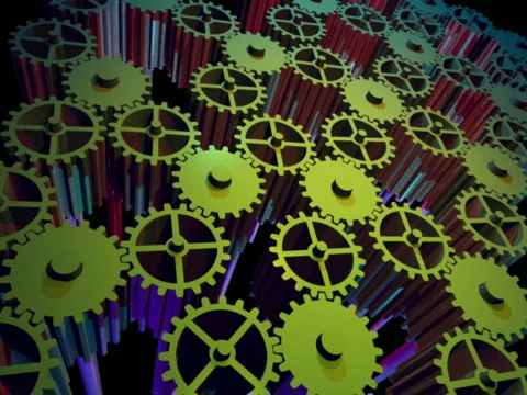 Cogs gears 01 Video stock 68512