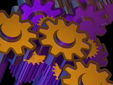 Cogs gears 03 Video stock 68534