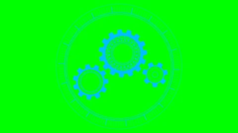 Cogs, gears wheel mechanisms wireframe. Engineering or mechanical technology Stock Footage 295653579