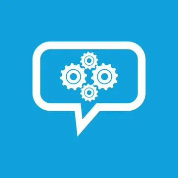 Cogs message icon Stock Illustration