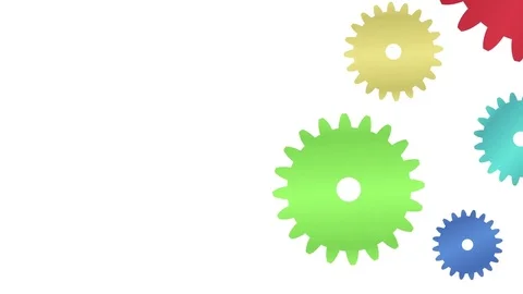 Cogs moving. Concept of teamwork. Symbol of business cooperation. Stock Footage 71687465