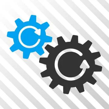 Cogs Rotation Vector Icon Stock Illustration