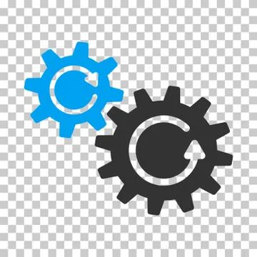 Cogs Rotation Vector Icon Stock Illustration