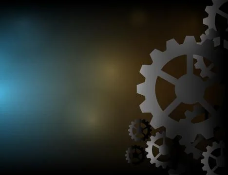 Cogs wheels dark and lights background Stock Illustration