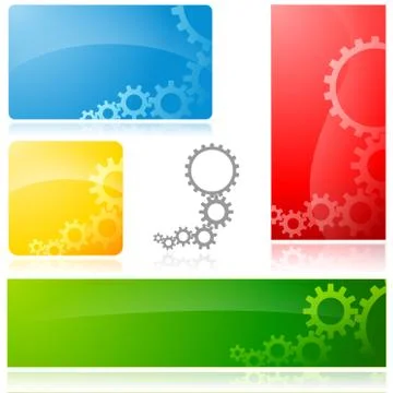 Cogwheel Banner Stock Illustration
