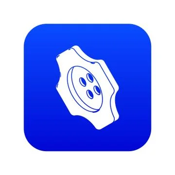 Cogwheel clothes button icon blue vector 스톡 일러스트