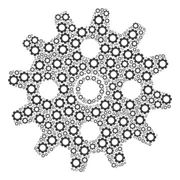 Cogwheel Collage of Cogs Stock Illustration