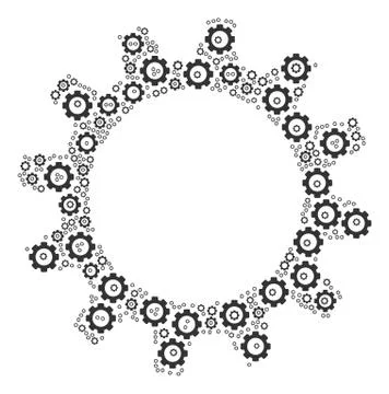 Cogwheel Collage of Gear 스톡 일러스트