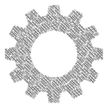 Cogwheel Composition of Chain Icons Stock Illustration