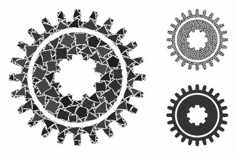 Cogwheel Composition Icon of Trembly Elements イラスト素材