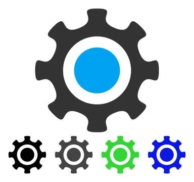 Cogwheel Flat Icon Stock Illustration