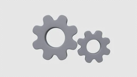 Cogwheel gear icon concept loop animation video with alpha channel Stock Footage 303051545