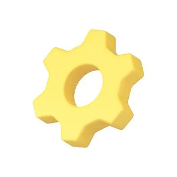 Cogwheel gear software development repair setting yellow displaced badge re.. Stock Illustration