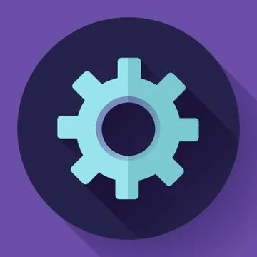Cogwheel Icon. Develop symbol. Flat design style Illustrazione stock