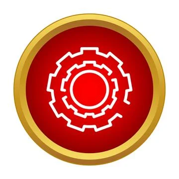 Cogwheel icon representing settings and engineering Stock Illustration