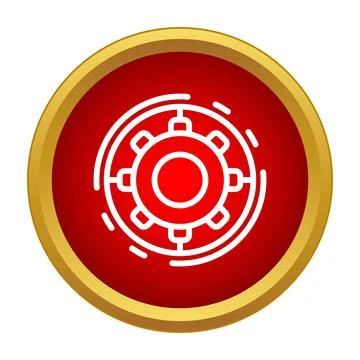 Cogwheel icon representing technology configuration and mechanism Stock Illustration