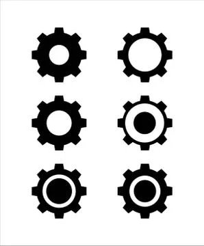 Cogwheel icon set,vector best flat icon. Stock Illustration