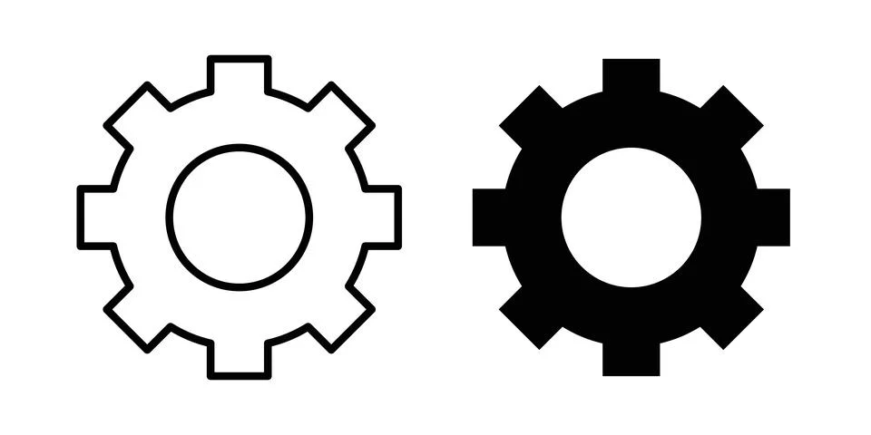 Cogwheel icon vector symbol graphics Stock Illustration