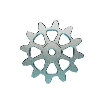 Cogwheel. Isolated on white background. Vector illustration. Stock Illustration