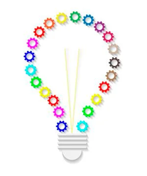 Cogwheel lamp Stock Illustration