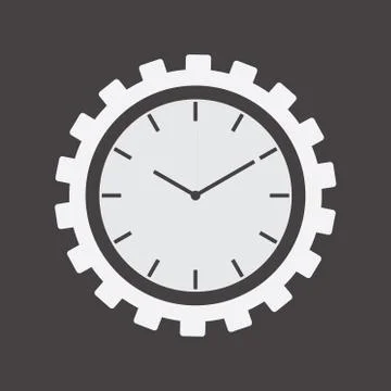 Cogwheel Line Icon Engineering, Tool Sign, Cog Gear Symbol Illustrazione stock