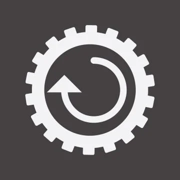 Cogwheel Line Icon Engineering, Tool Sign, Cog Gear Symbol Illustrazione stock
