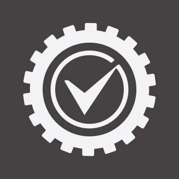 Cogwheel Line Icon Engineering, Tool Sign, Cog Gear Symbol Illustrazione stock