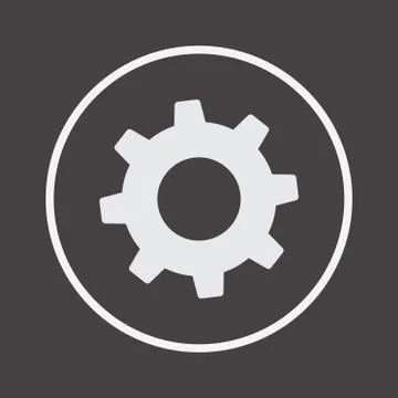 Cogwheel Line Icon Engineering, Tool Sign, Cog Gear Symbol Illustrazione stock