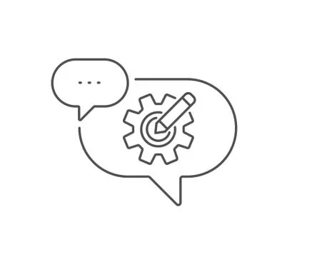 Cogwheel line icon. Engineering tool sign. Edit settings. Vector Stock Illustration