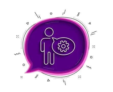 Cogwheel line icon. Engineering tool sign. Vector Stock Illustration