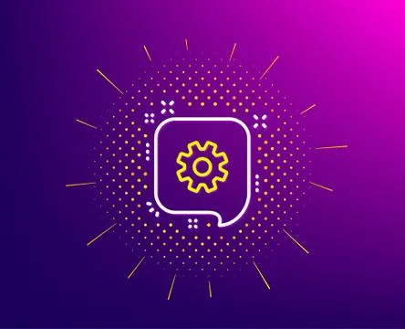 Cogwheel line icon. Technical settings sign. Vector イラスト素材