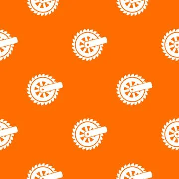 Cogwheel pattern orange Stockillustratie