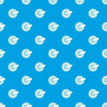 Cogwheel pattern vector seamless blue Stock Illustration