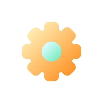 Cogwheel pixel perfect flat gradient color ui icon 스톡 일러스트