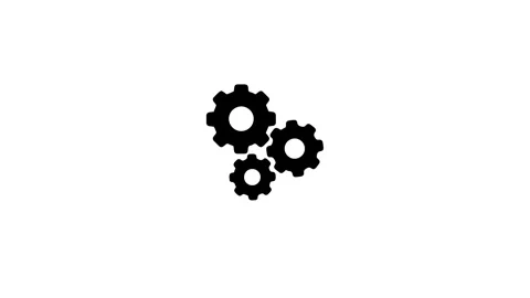 Cogwheel Settings Animation in 4K Video stock 311651980