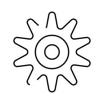 Cogwheel settings icon representing engineering and process Illustrazione stock