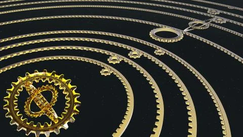 Cogwheel Solar System Stock Illustration