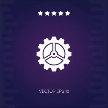 Cogwheel vector icon Illustrazione stock