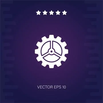Cogwheel vector icon Stock Illustration