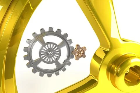 Cogwheels - 3 Colors Stock Illustration