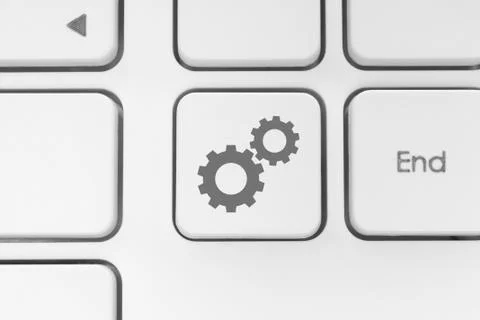 Cogwheels button. Stock Photos